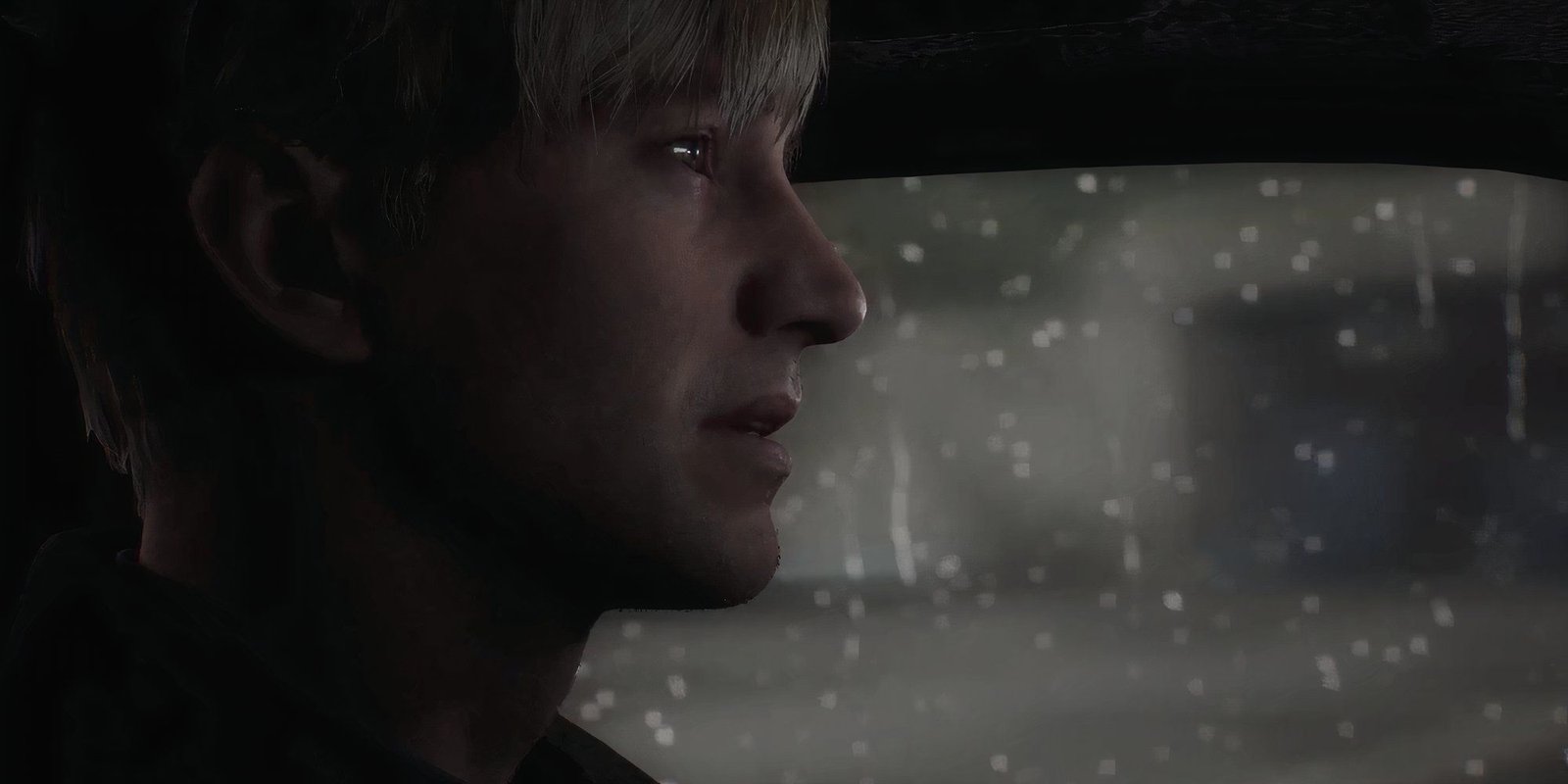 James sitting in his car in Silent Hill 2 (2024)