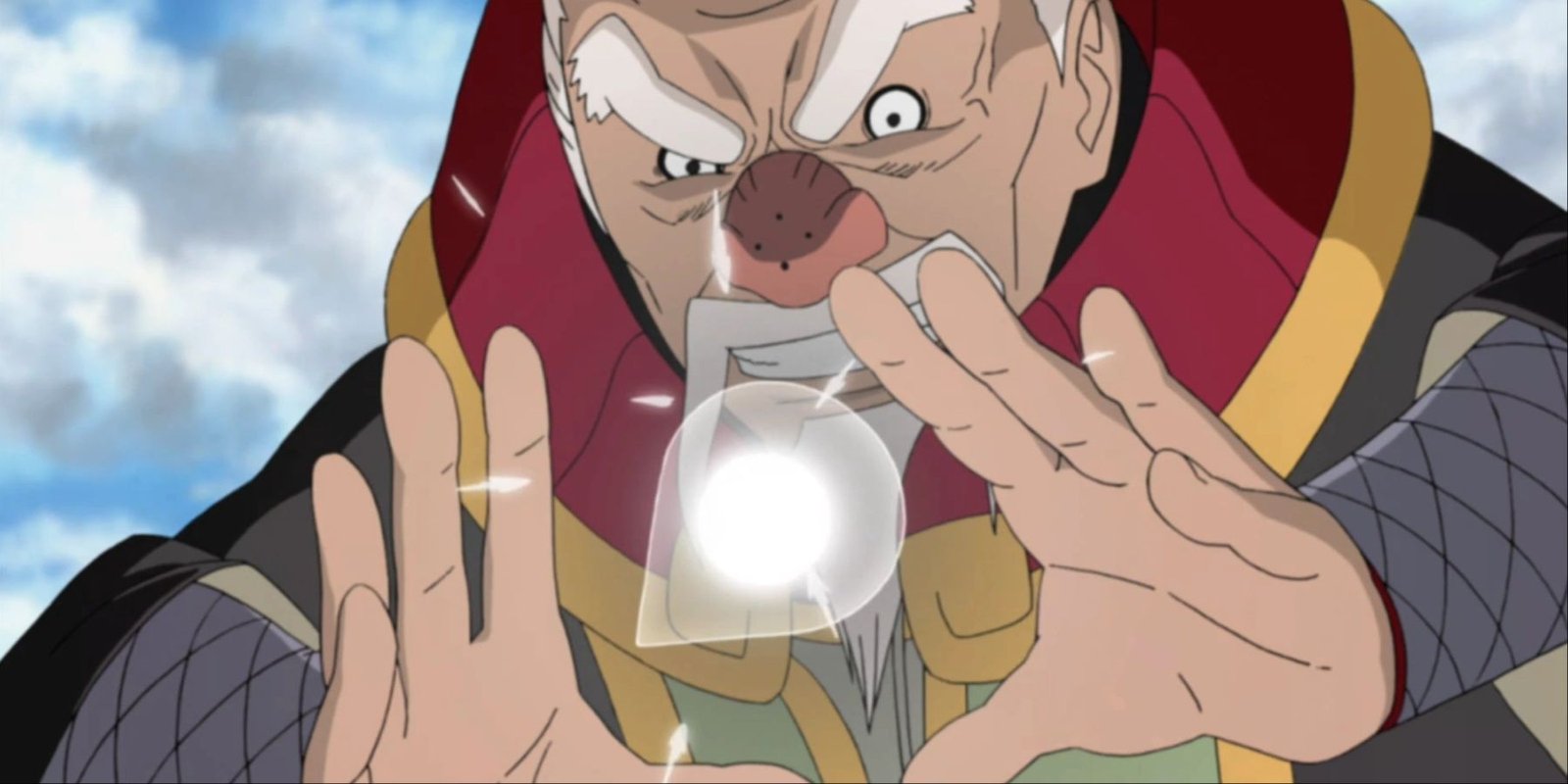 Onoki Using Dust Release Against Deidara in Naruto