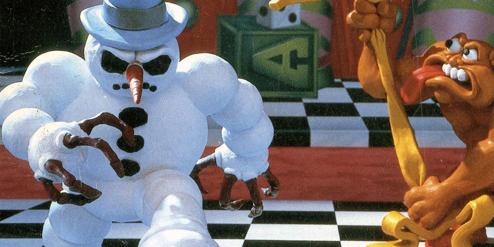 Rare Expensive Nintendo Game Thumbnail: Clayfighter Sculptor's Cut Key Art