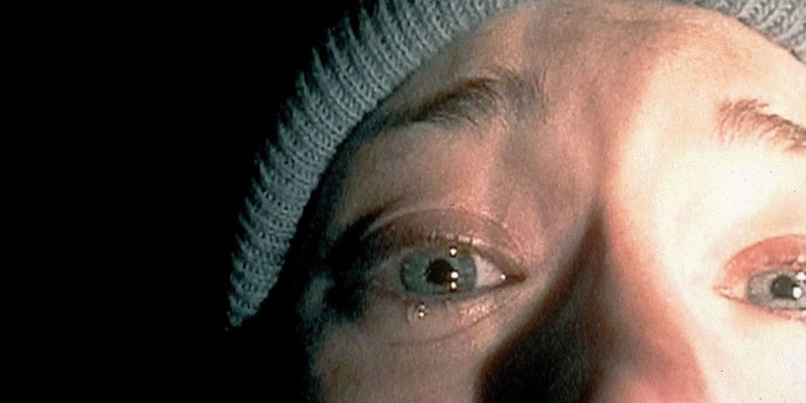 Close-up of a face in The Blair Witch Project