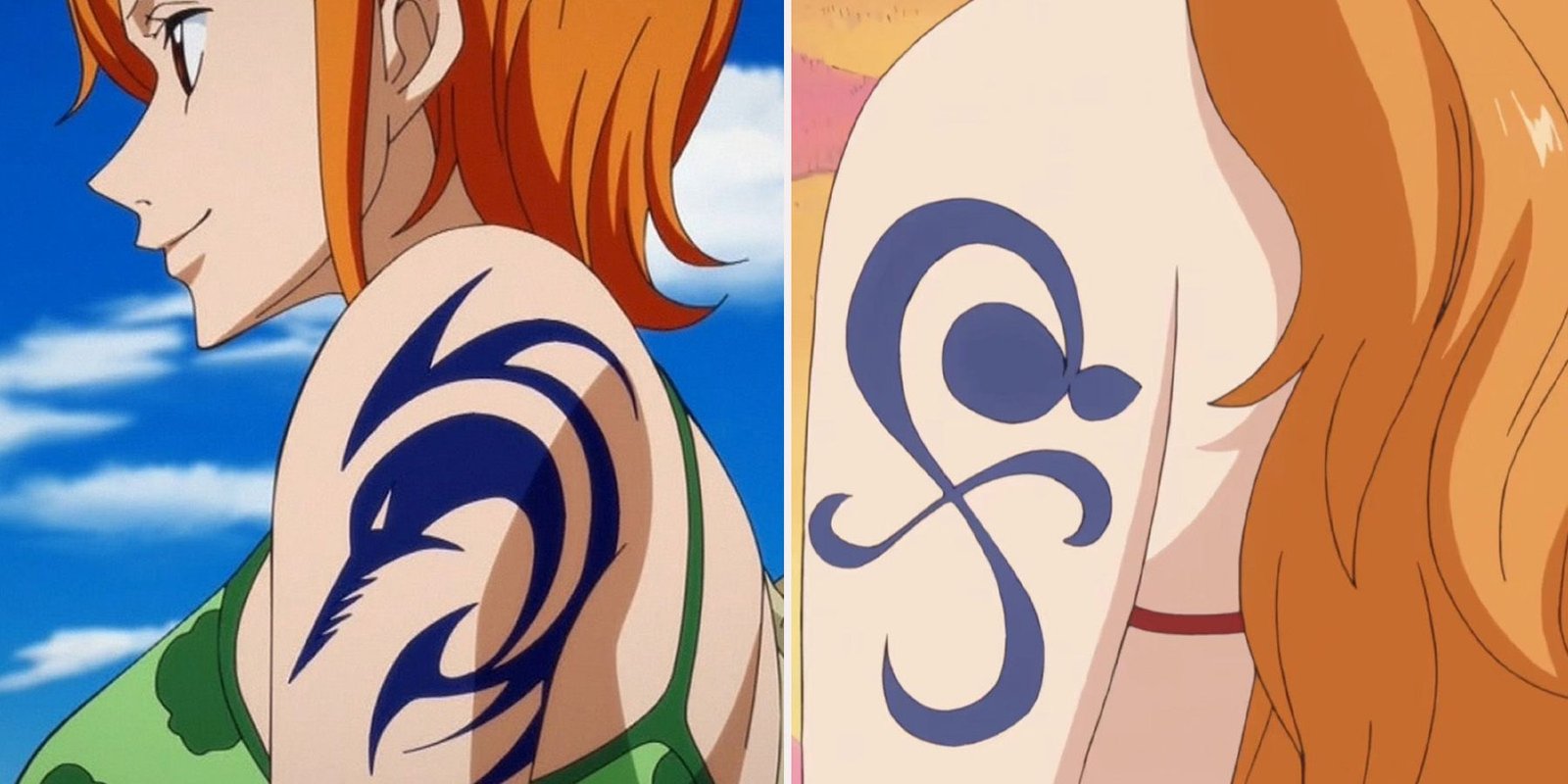 one piece nami tattoo before and after