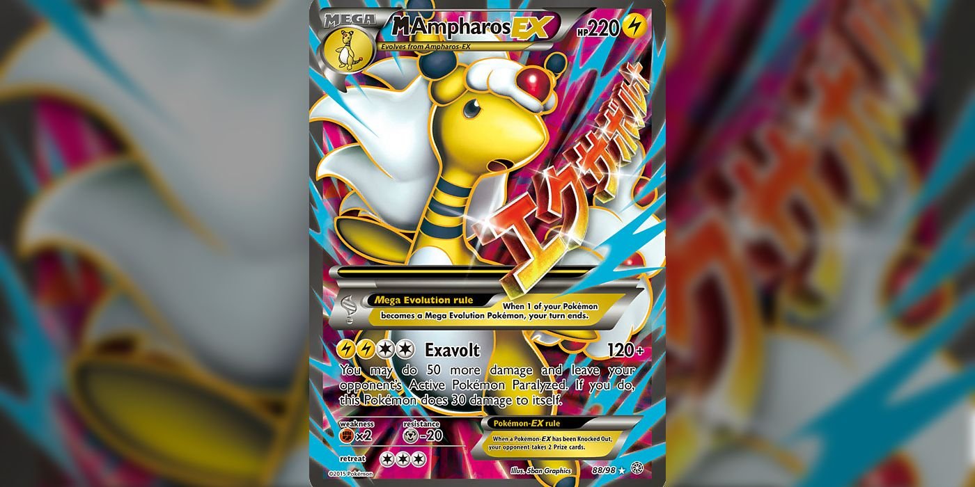 pokemon tcg mega ampharos ex lightning type card.