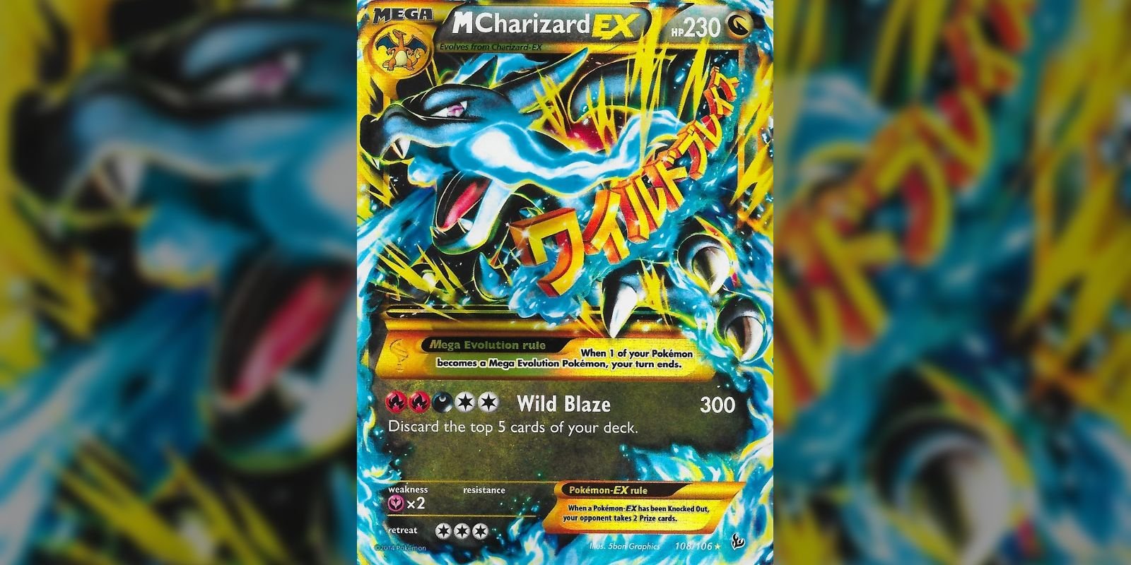 pokemon tcg mega charizard x ex dragon type card.