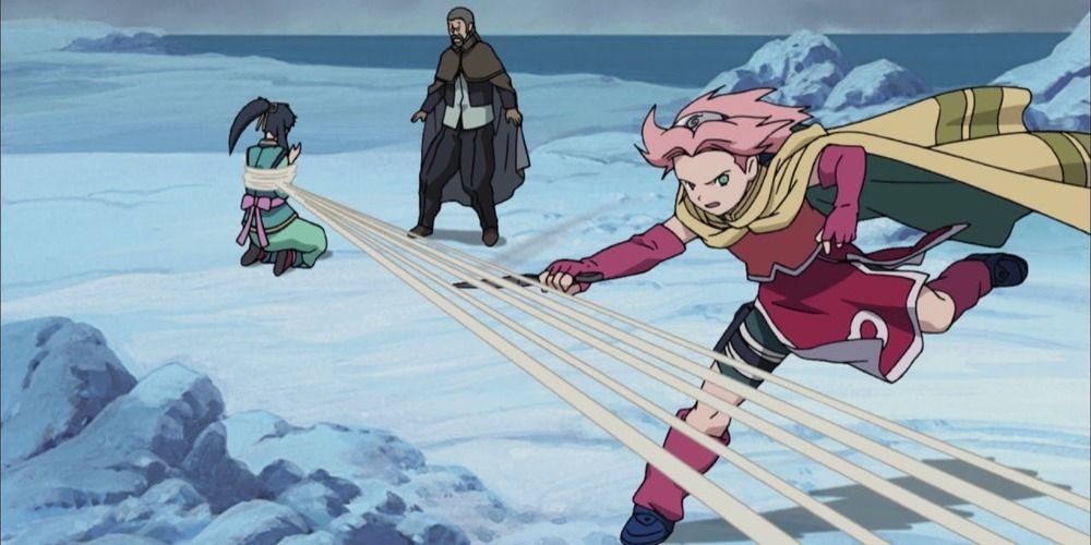 Sakura in battle in Clash in the land of Snow