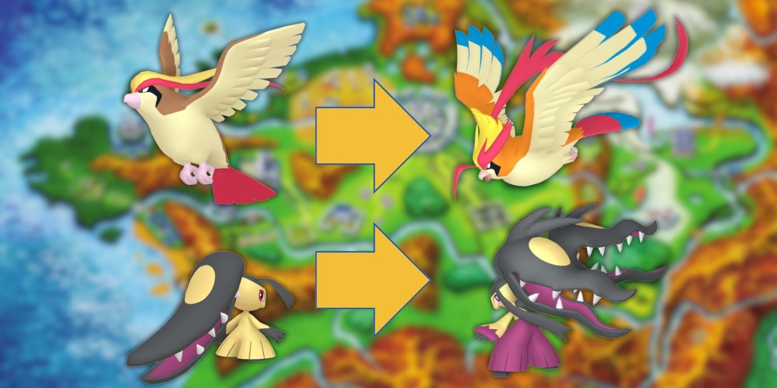 Examples of some Pokemon that were improved by their Mega Evolution, namely Mega Pidgeot and Mega Mawile.