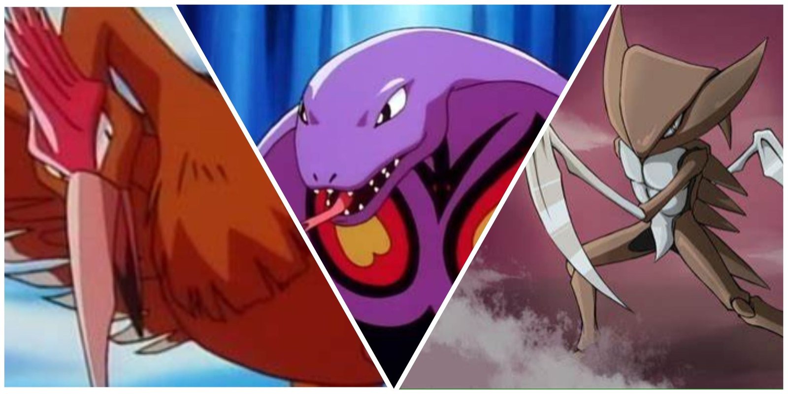 Kanto Pokemon Fearow Arbok and Kabutops