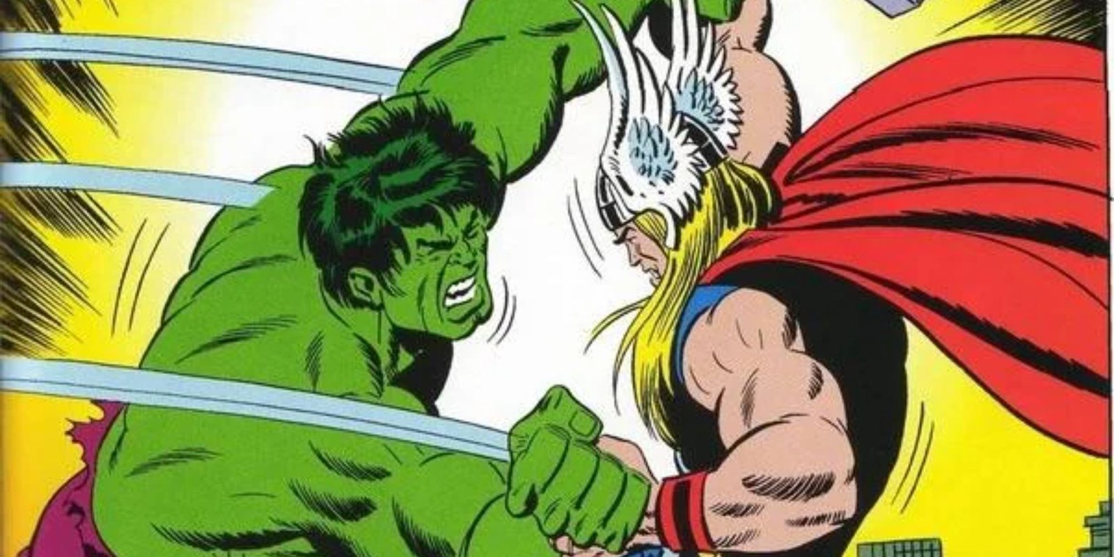 Hulk fighting Thor