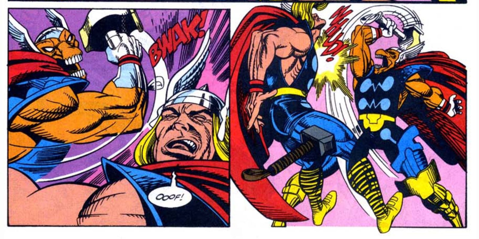 Beta Ray Bill fighting Thor