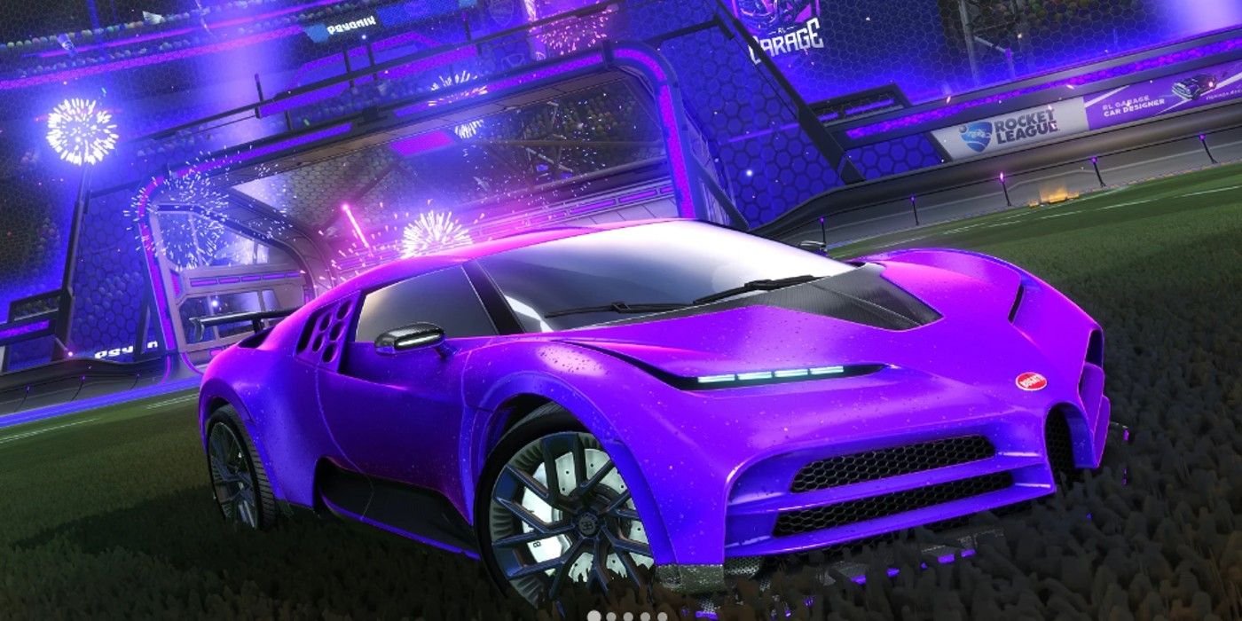 Rocket League centodieci three quarters fireworks at goal