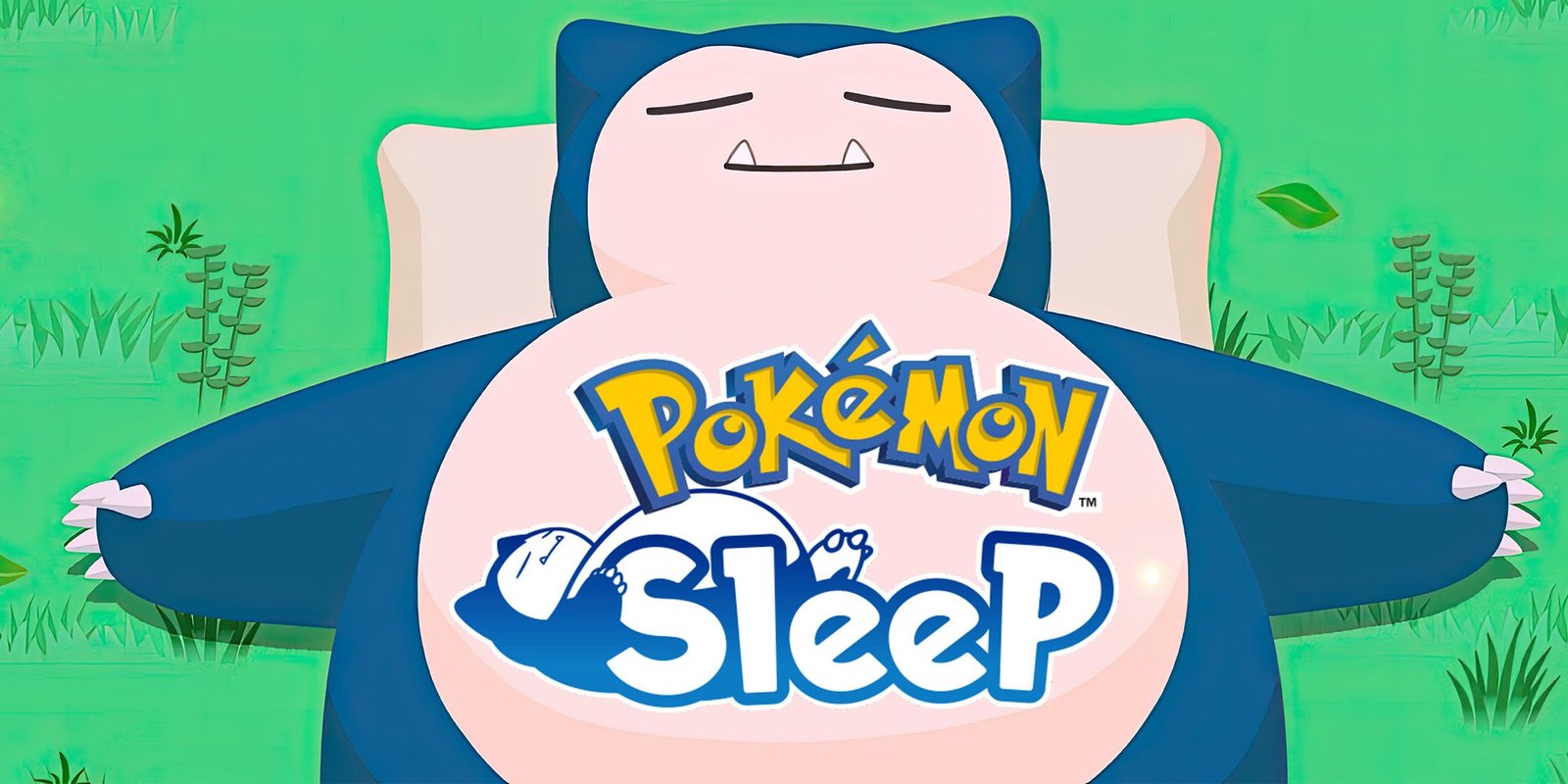 Snorlax Sleeping with Pokemon Sleep logo composite