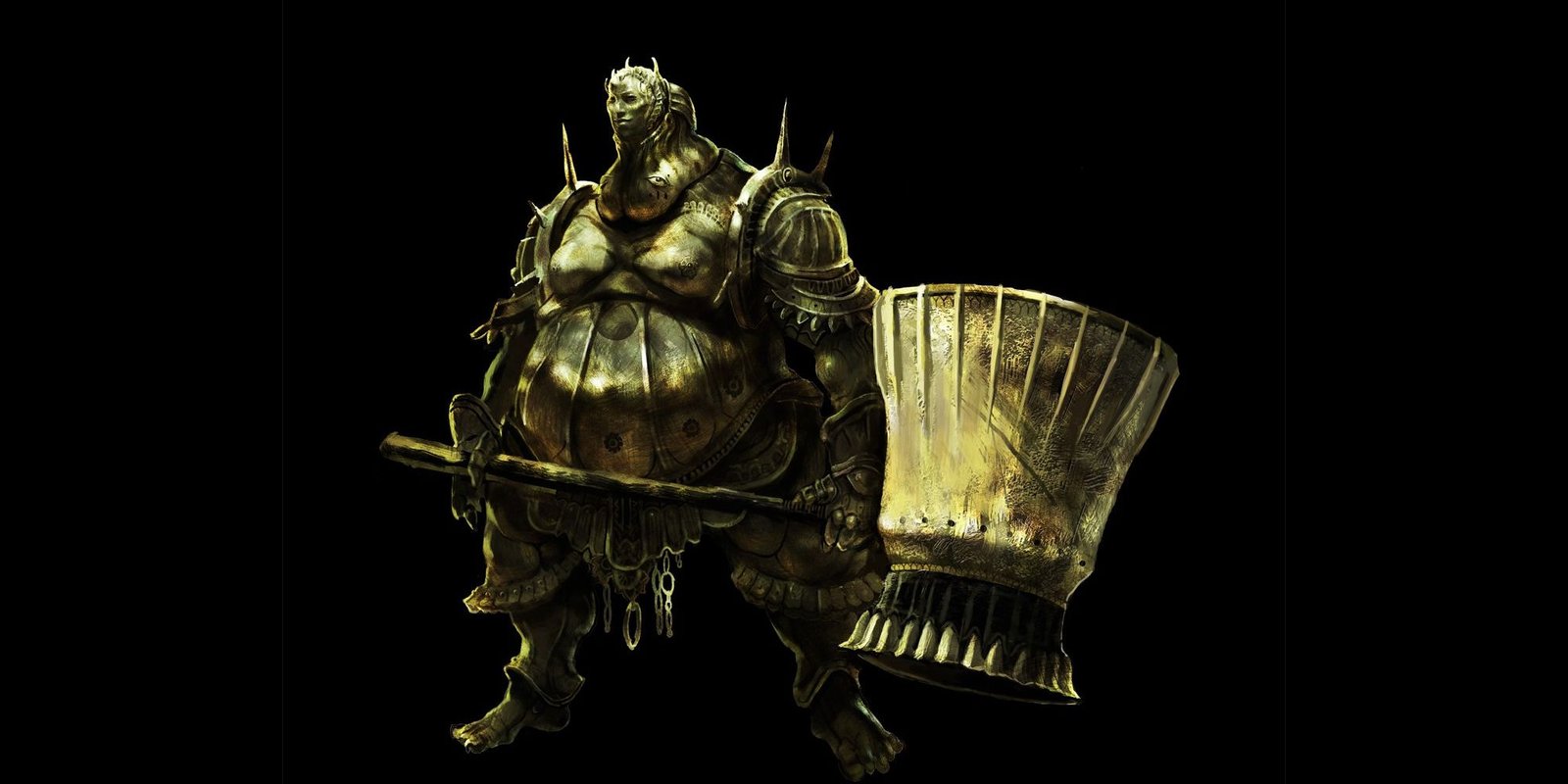 art of smough holding his hammer from dark souls