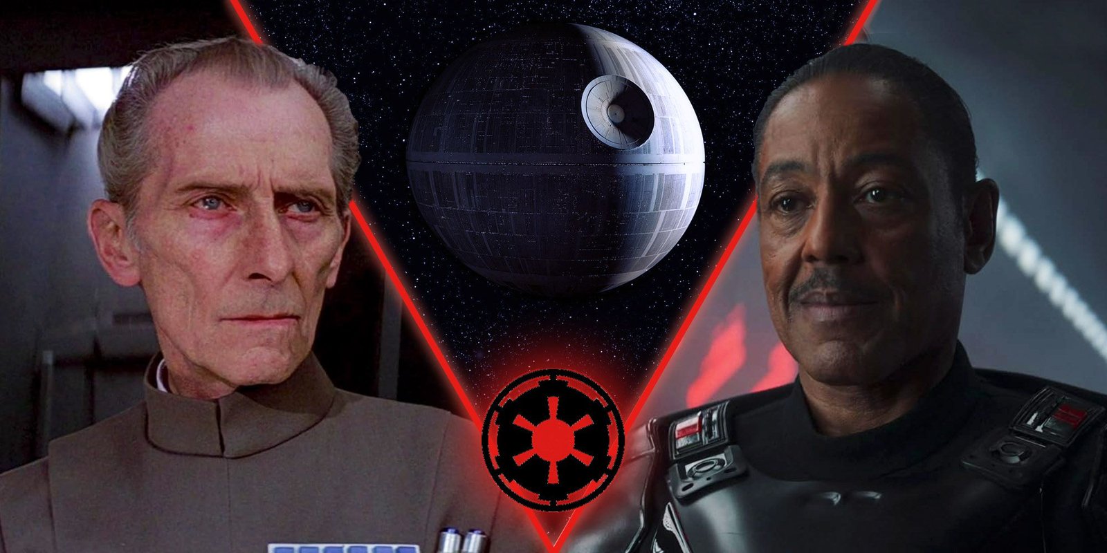 Grand Moff Tarkin, Moff Gideon and the Death Star in Star Wars