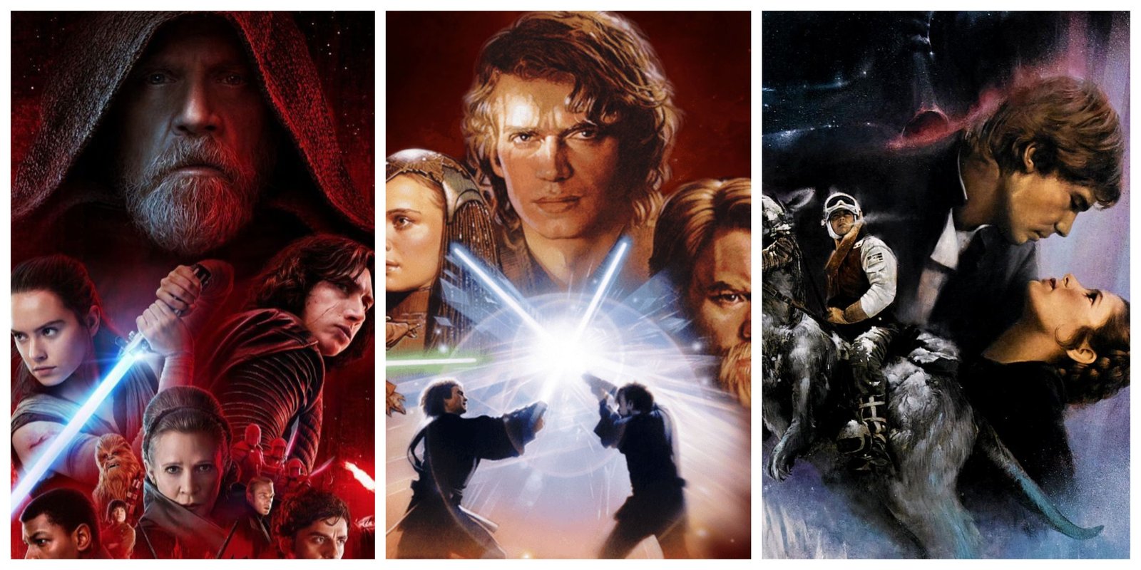 the last jedi, revenge of the sith, the empire strikes back