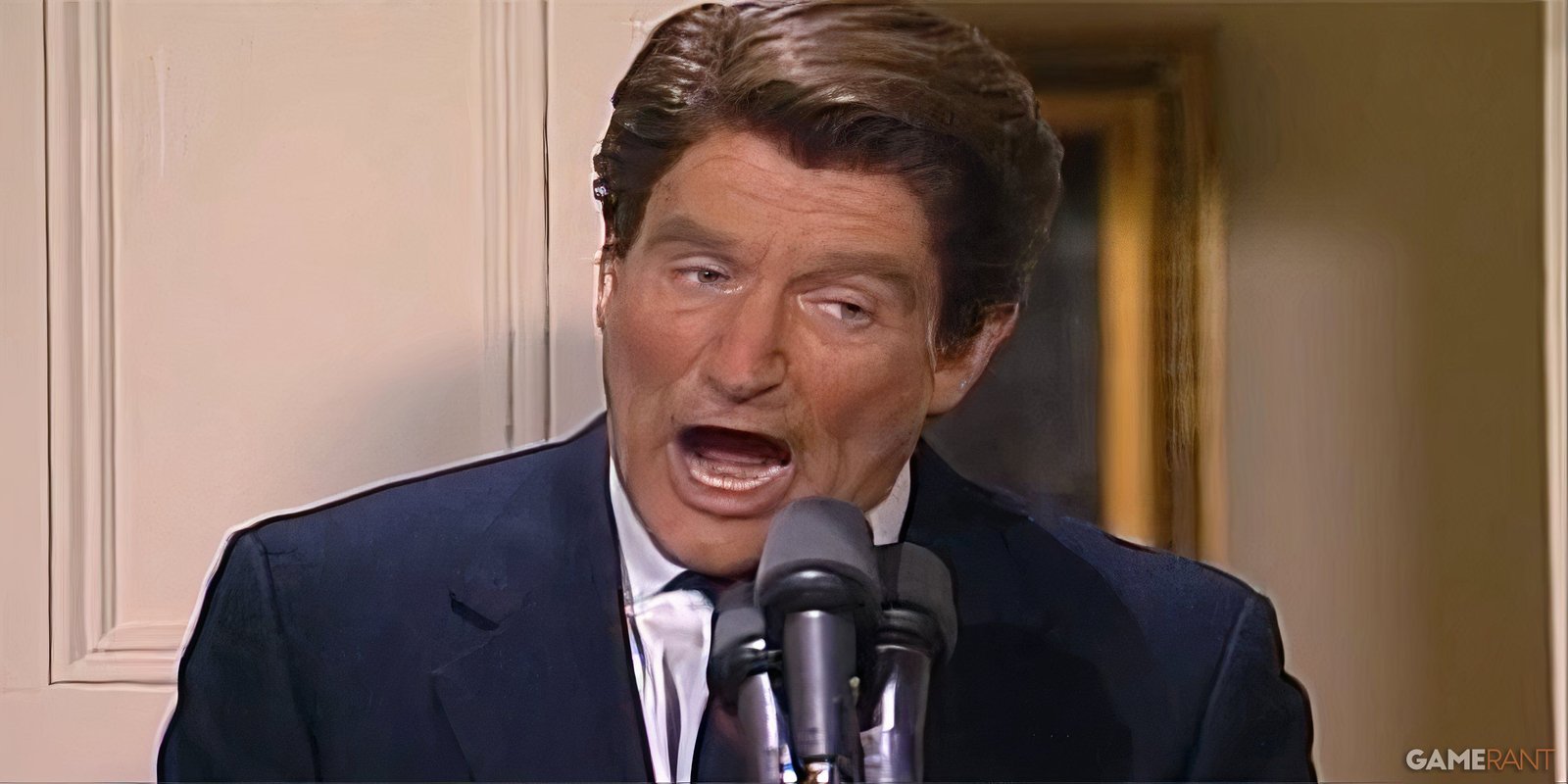 Ronald Reagan Press Conference Robin Williams in SNL