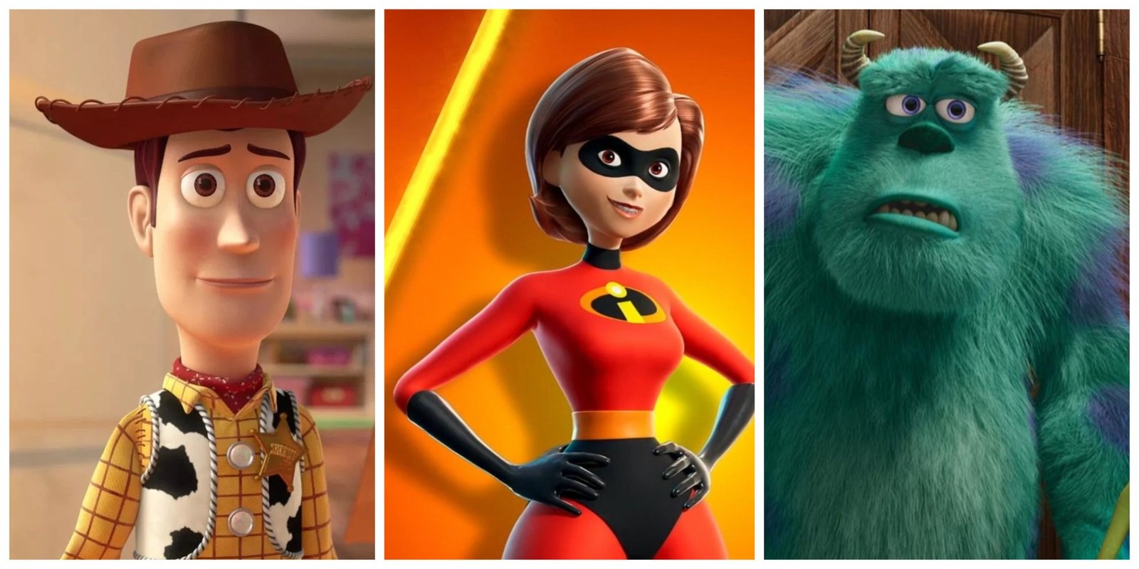 woody, elastigirl, sully