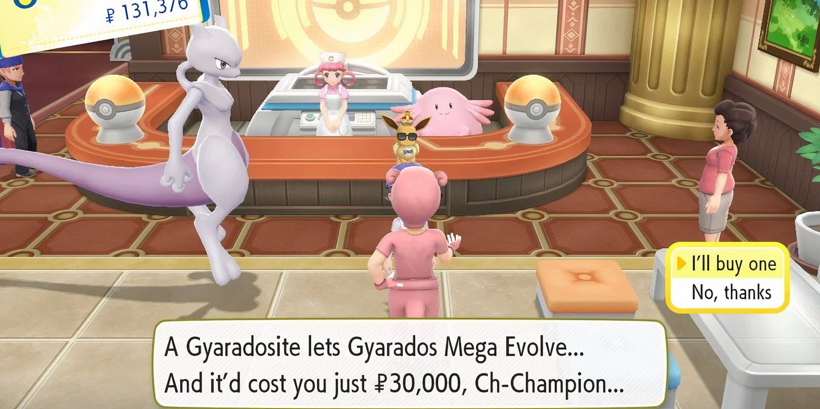 Mega Stone Salesman In Pokemon Let's Go Pikachu & Eevee