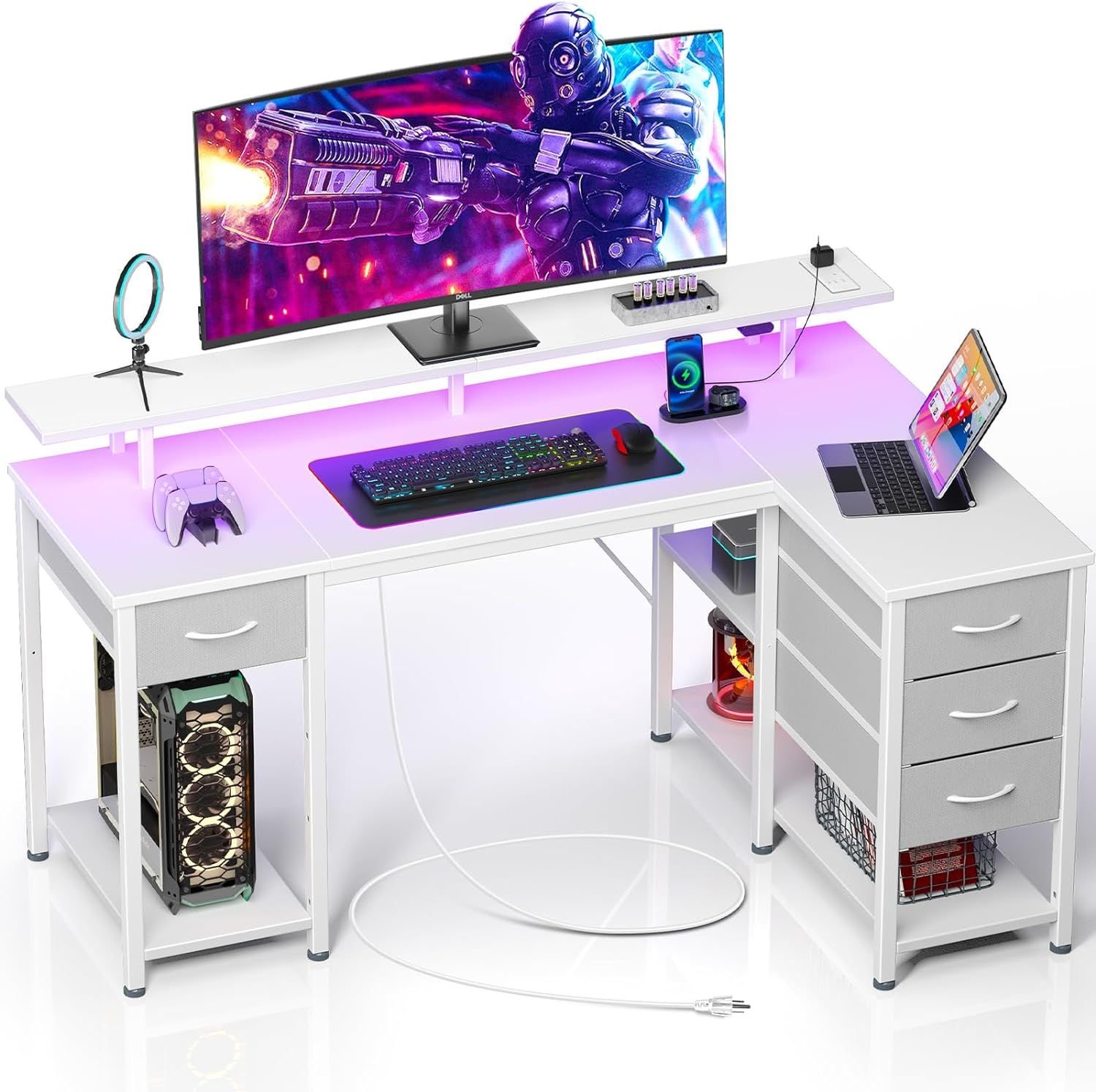 Seventable L-Shaped Gaming Desk