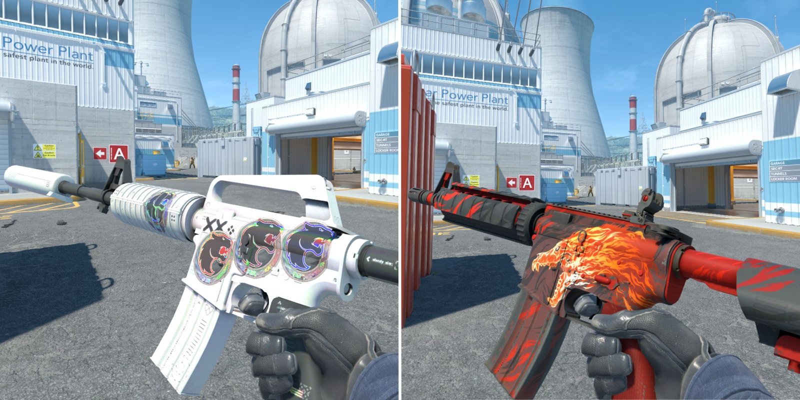 Counter-Strike 2 Assault Rifles (M4A1-S Printstream and M4A4 Howl)