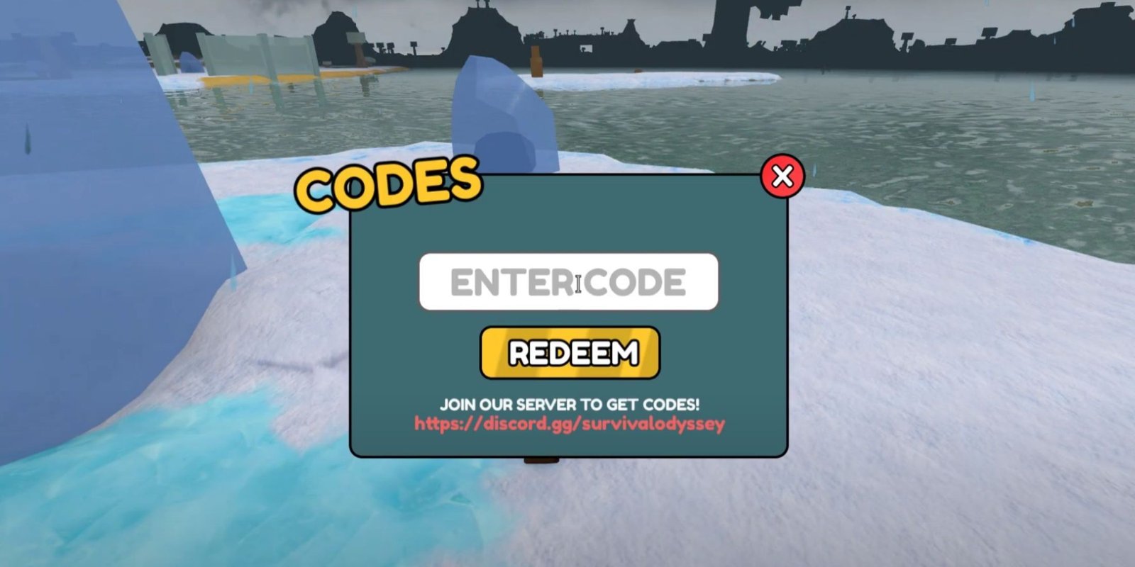 Survival Odyssey the codes tab