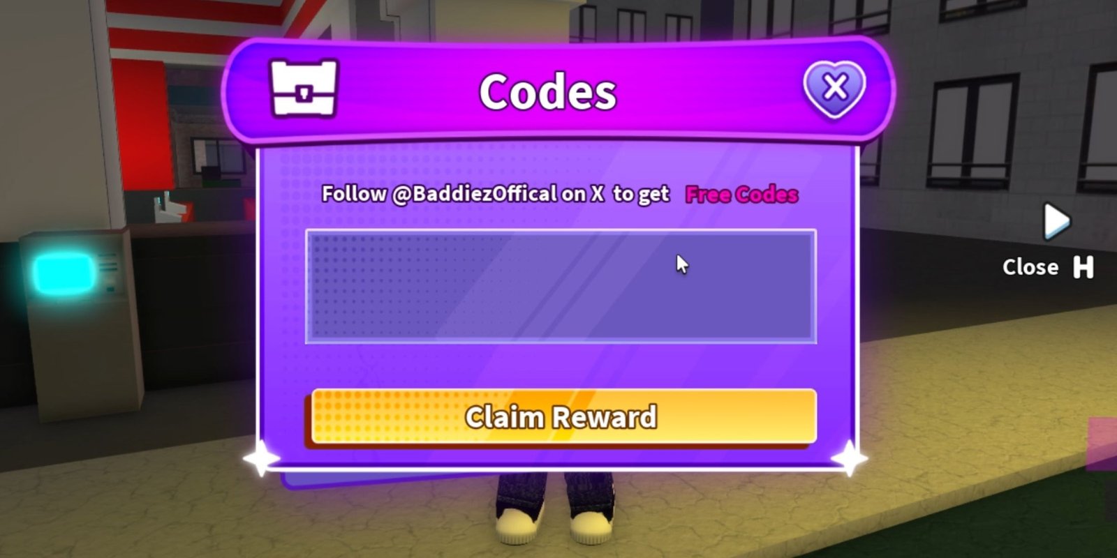 Baddies the codes tab