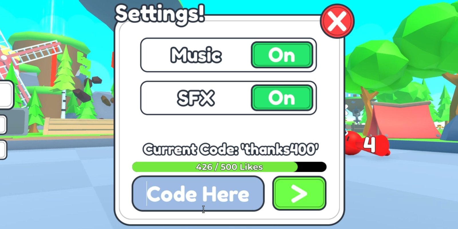 Sprunki Merge Simulator the codes tab