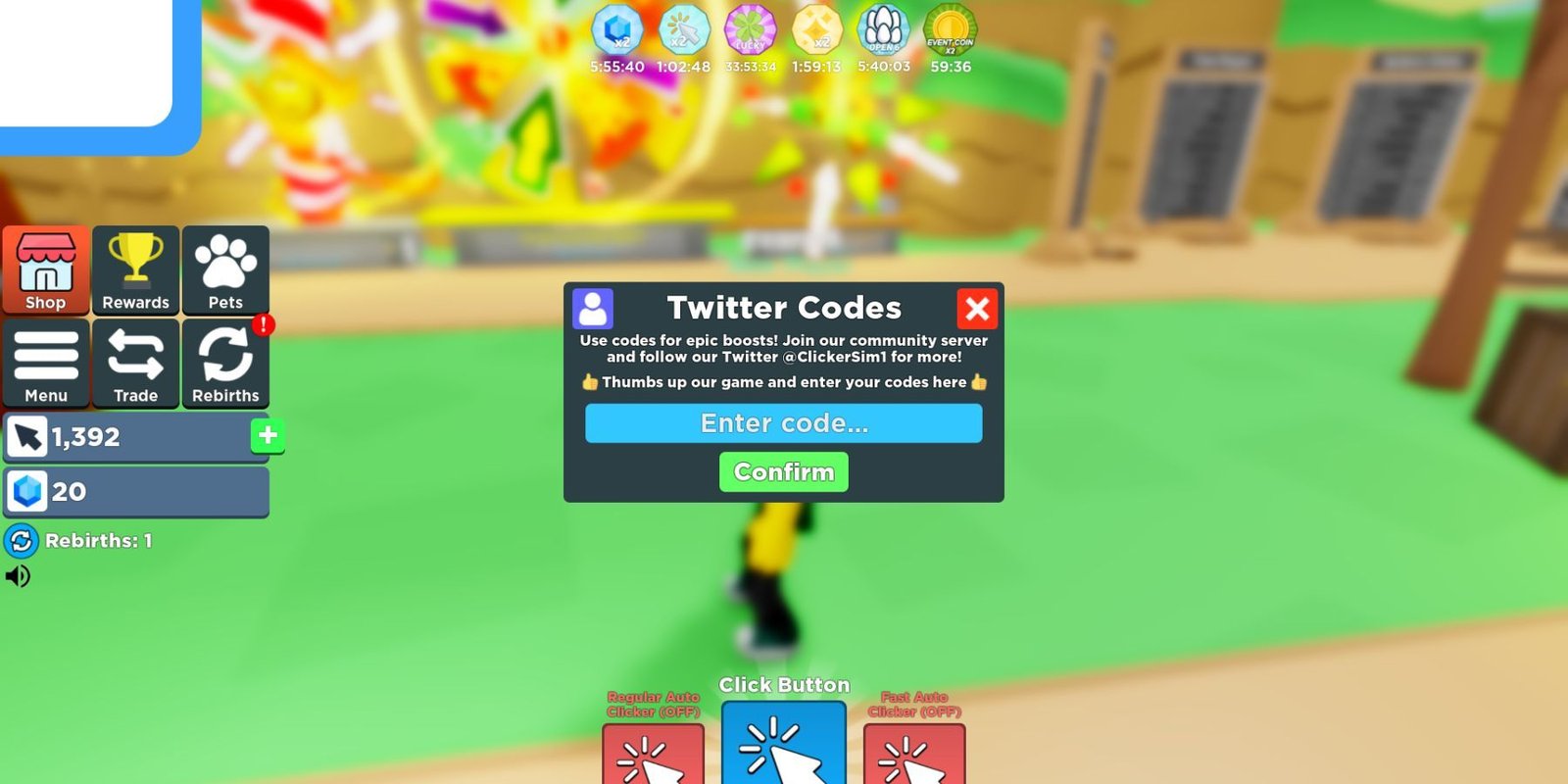 Roblox Clicker Simulator Codes 3