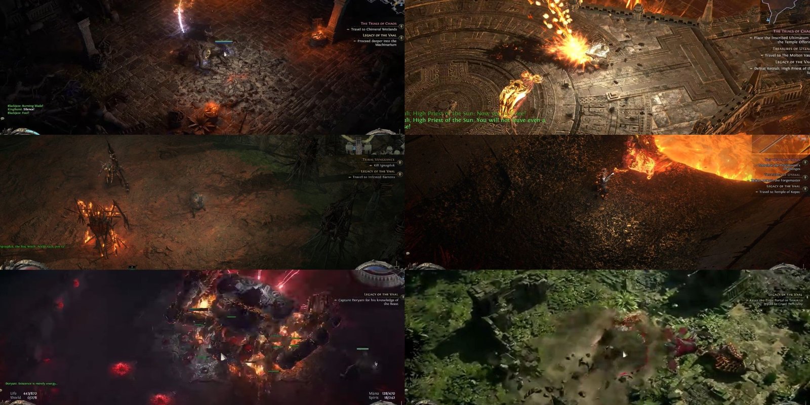 Path of Exile 2 Act 3 bosses mixed gameplay collage